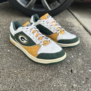Vintage Reebok NFL Green Bay Packers Sneakers Mens 12 Green Yellow Y2K Low Top